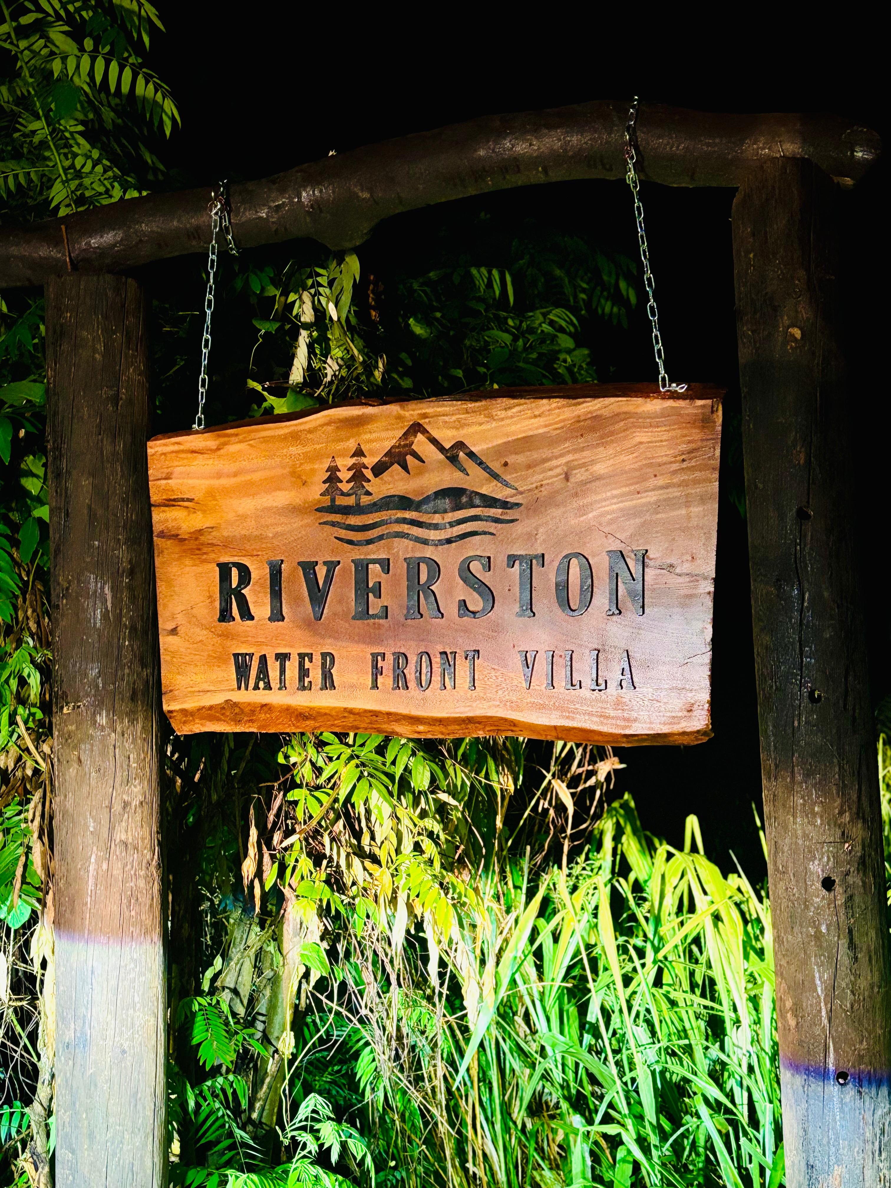 Riverside deck and seating